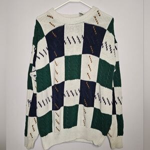 St. John's Bay vintage square patterned sweater